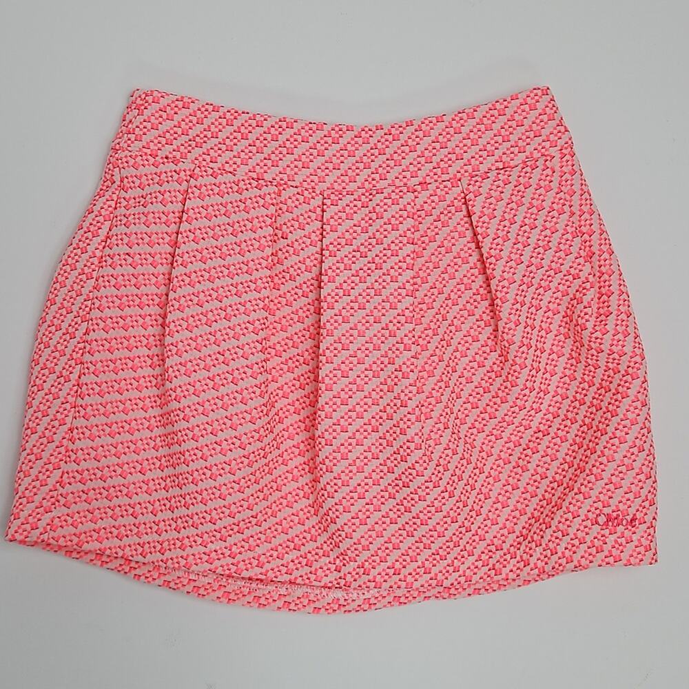 Chloe Girls Orange Weave Pattern Pleated Skirt‎ | Kid's Size 4